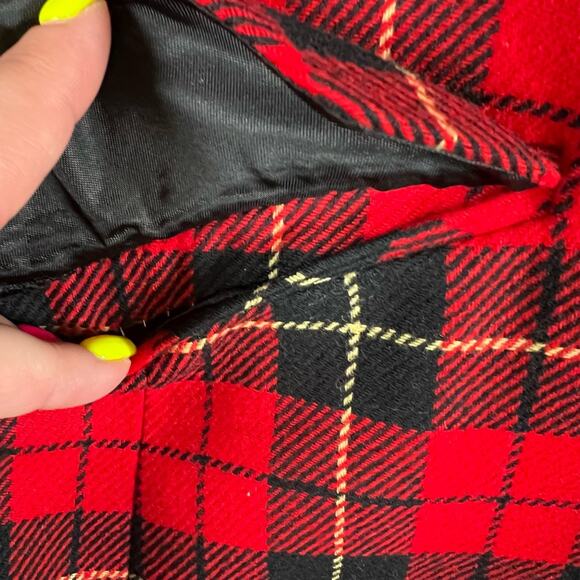 Pendleton Vintage Wool Plaid Red Black Blazer Jacket Holiday Plus Size 16 - Picture 5 of 6